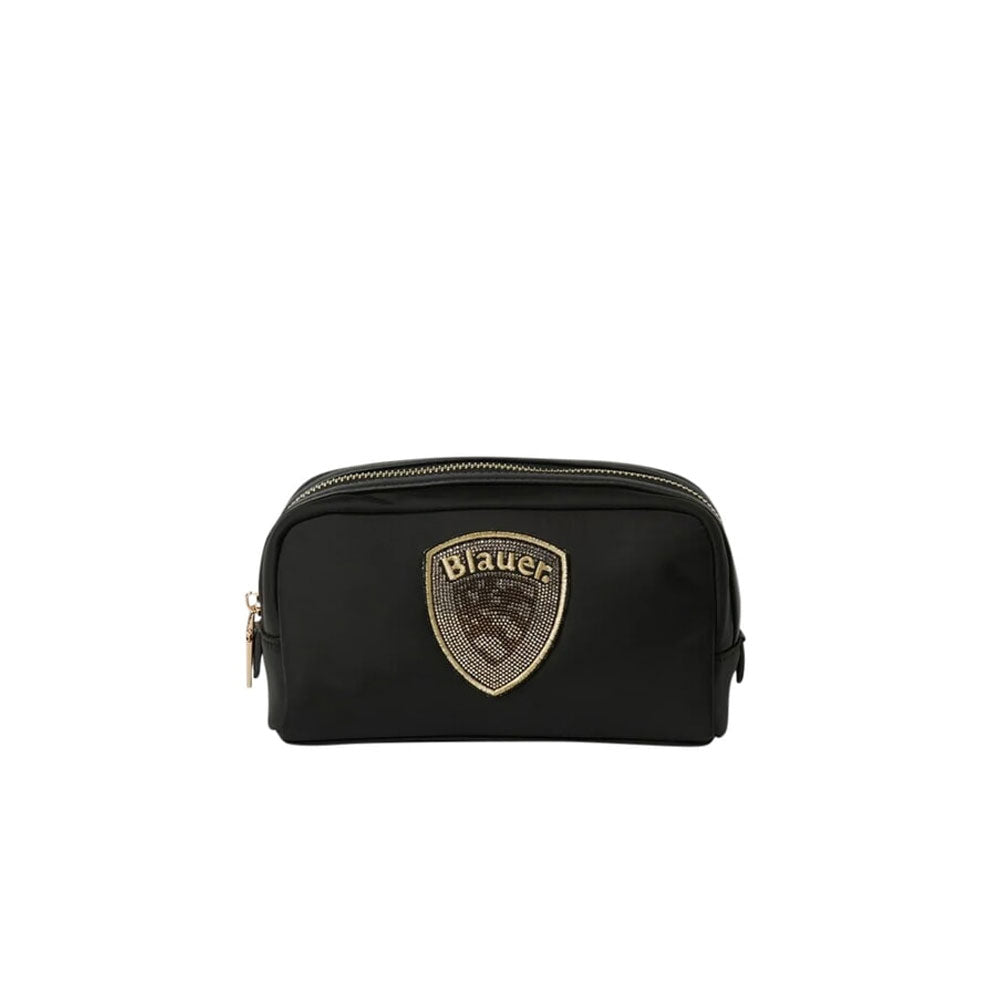 Blauer Beauty Case Logo Glitter Colore Nero