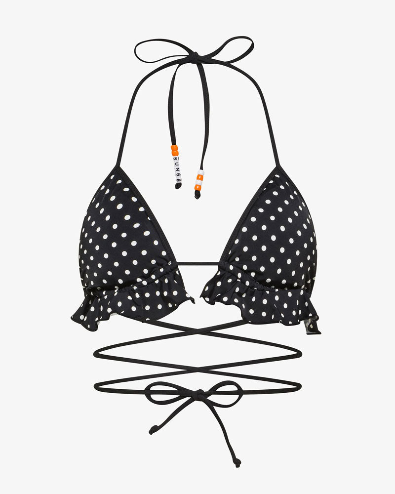 Sun68 Bikini Mare con Rouches Colore Nero