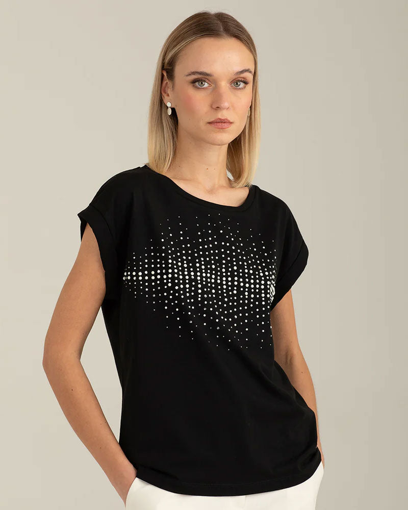 Fred Mello T-Shirt con Applicazioni Colore Nero