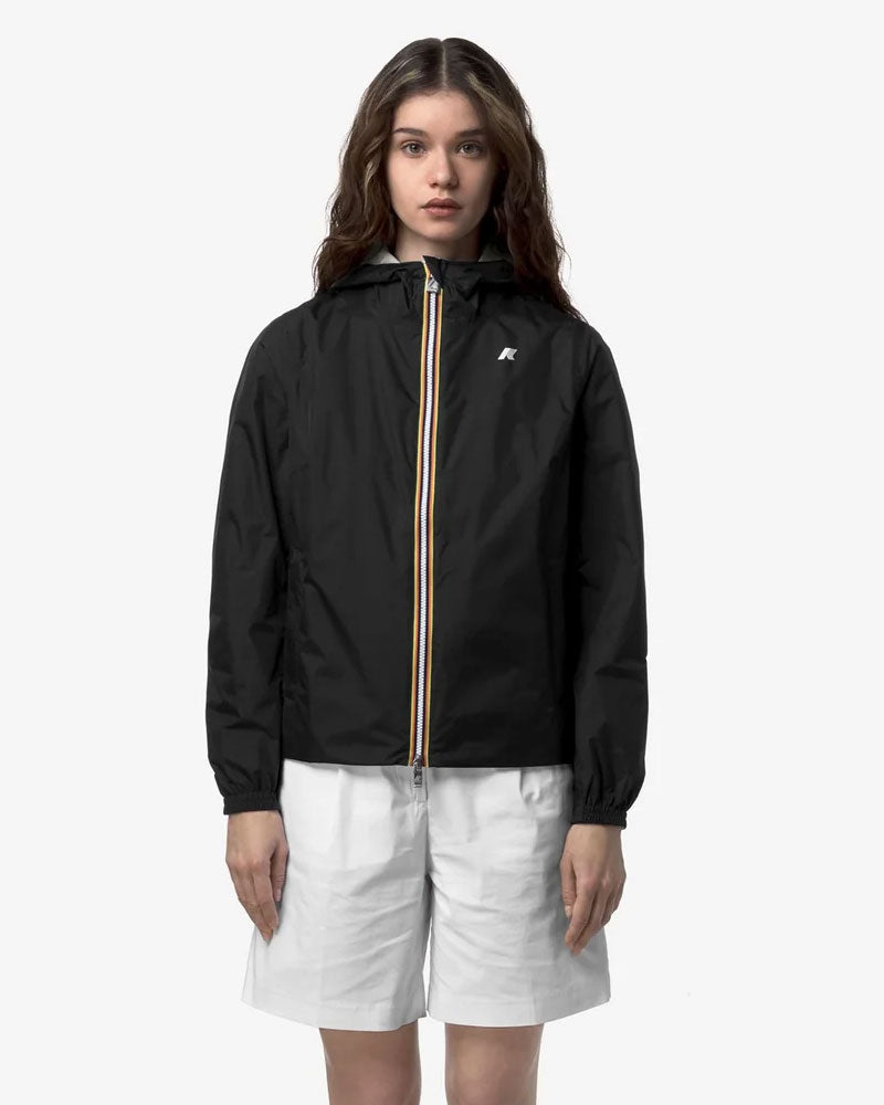 K-Way Giacca Lil 2.0 Plus.2 Reversible Colore Nero/Beige