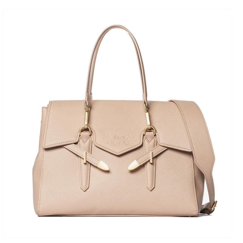 Secret Pon Pon Borsa Yalis Grain Medium Colore Nude