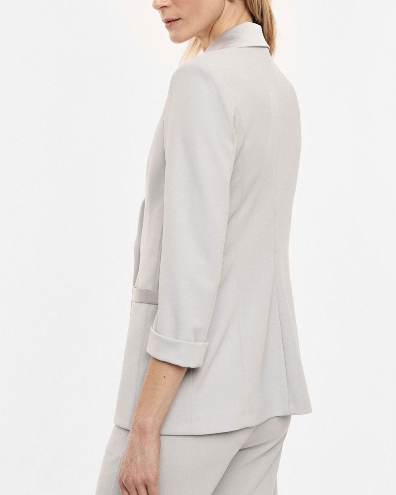 Imperial Blazer Doppiopetto con Maniche Tre Quarti Colore Perla