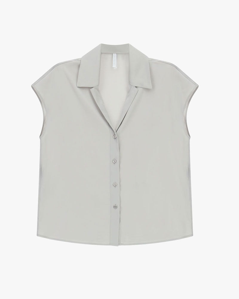 Imperial Camicia senza Maniche con Colletto Classico Colore Perla
