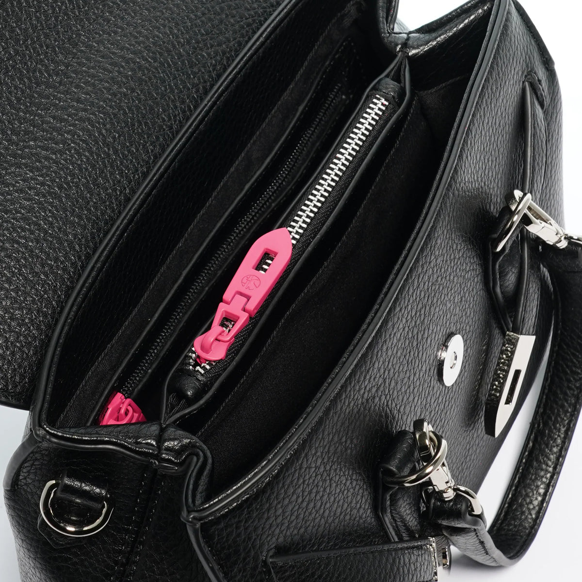 Secret Pon Pon Borsa Quiny Small con Tracolla Colore Nero