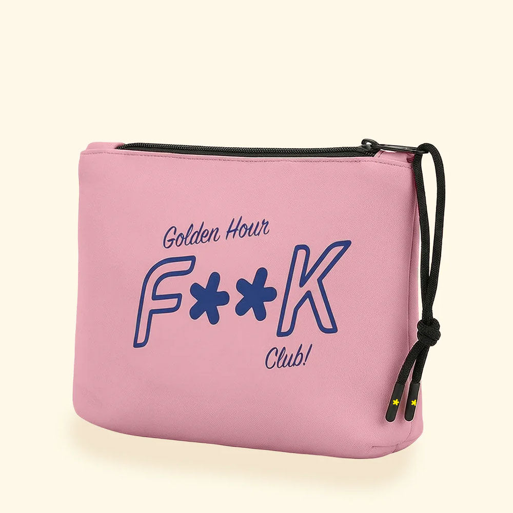 F**k Pochette con Logo Colore Rosa