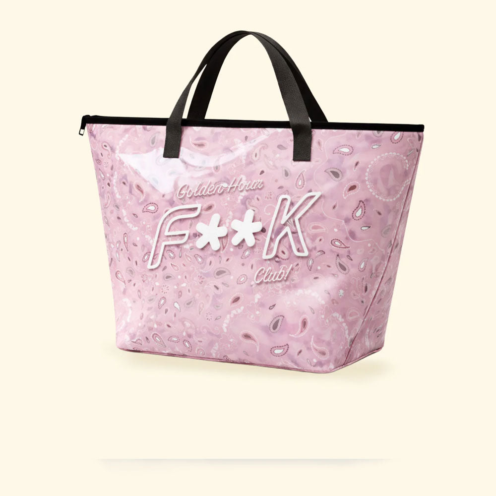 F**k Maxi Borsa Mare in PVC Colore Rosa