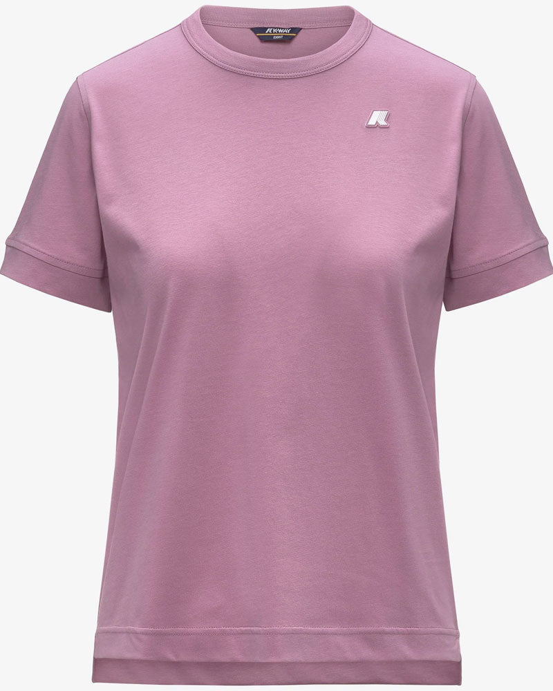 K-Way T-Shirt Emel in Jersey Colore Glicine
