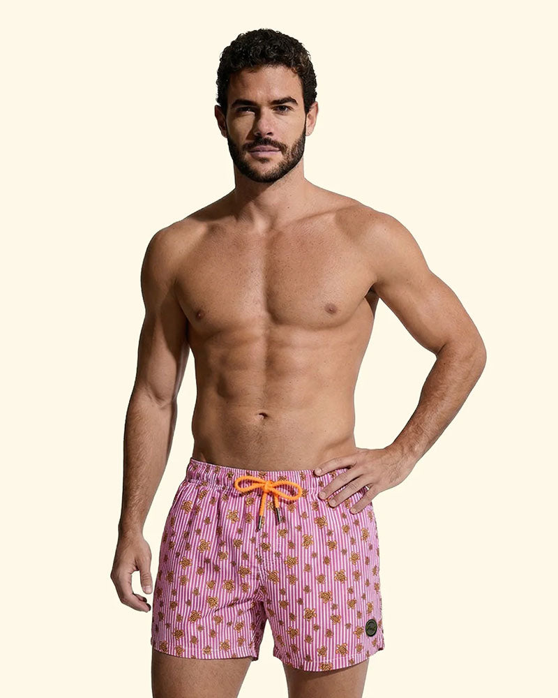 F**k Boxer da Bagno con Fantasia Colore Rosa