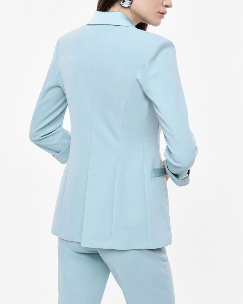 Imperial Blazer Doppiopetto con Maniche Tre Quarti Colore Sky