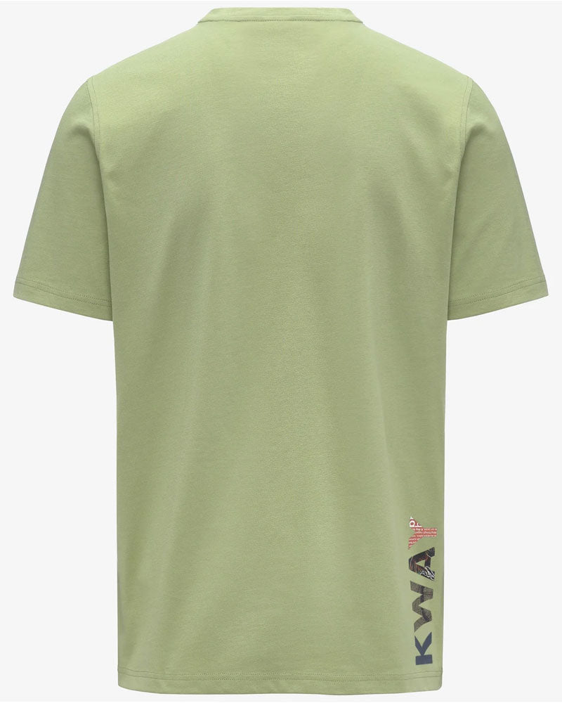 K-Way T-Shirt Odom Lettering Colore Green Lime