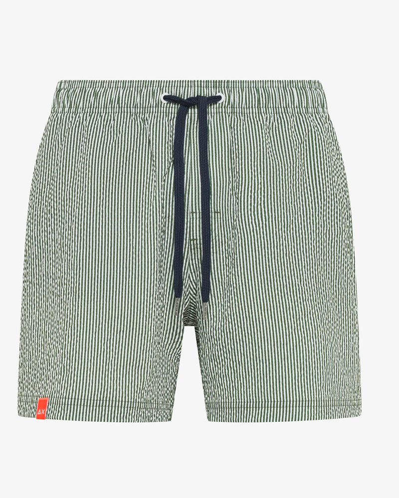 Sun68 Shorts Mare a Righe Colore Verde