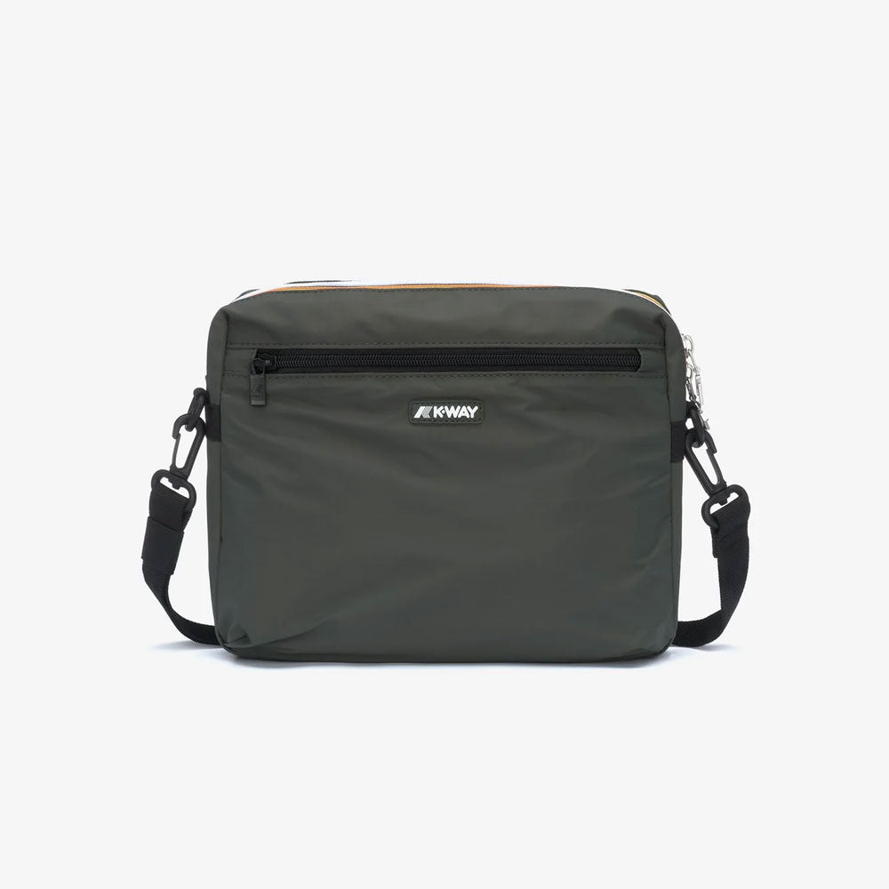K-Way Borsello Moire Colore Verde Scuro